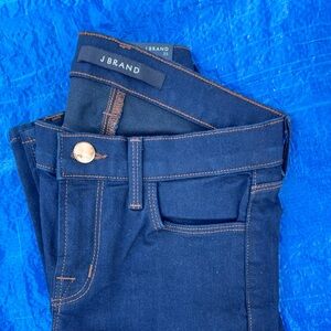 J Brand Indigo Skinny mid-rise Jeans 11” leg opening